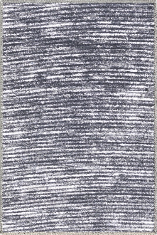 2' x 3' Prewitt · Gradient lines rug, gray and ivory