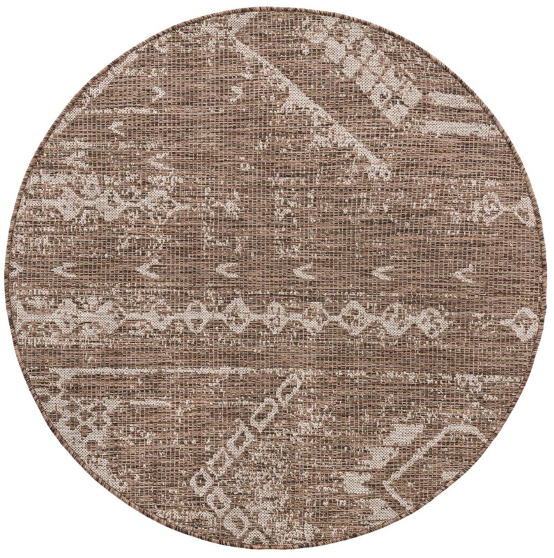 4' x 4' Wildman · Patchwork Outdoor Rug, brown