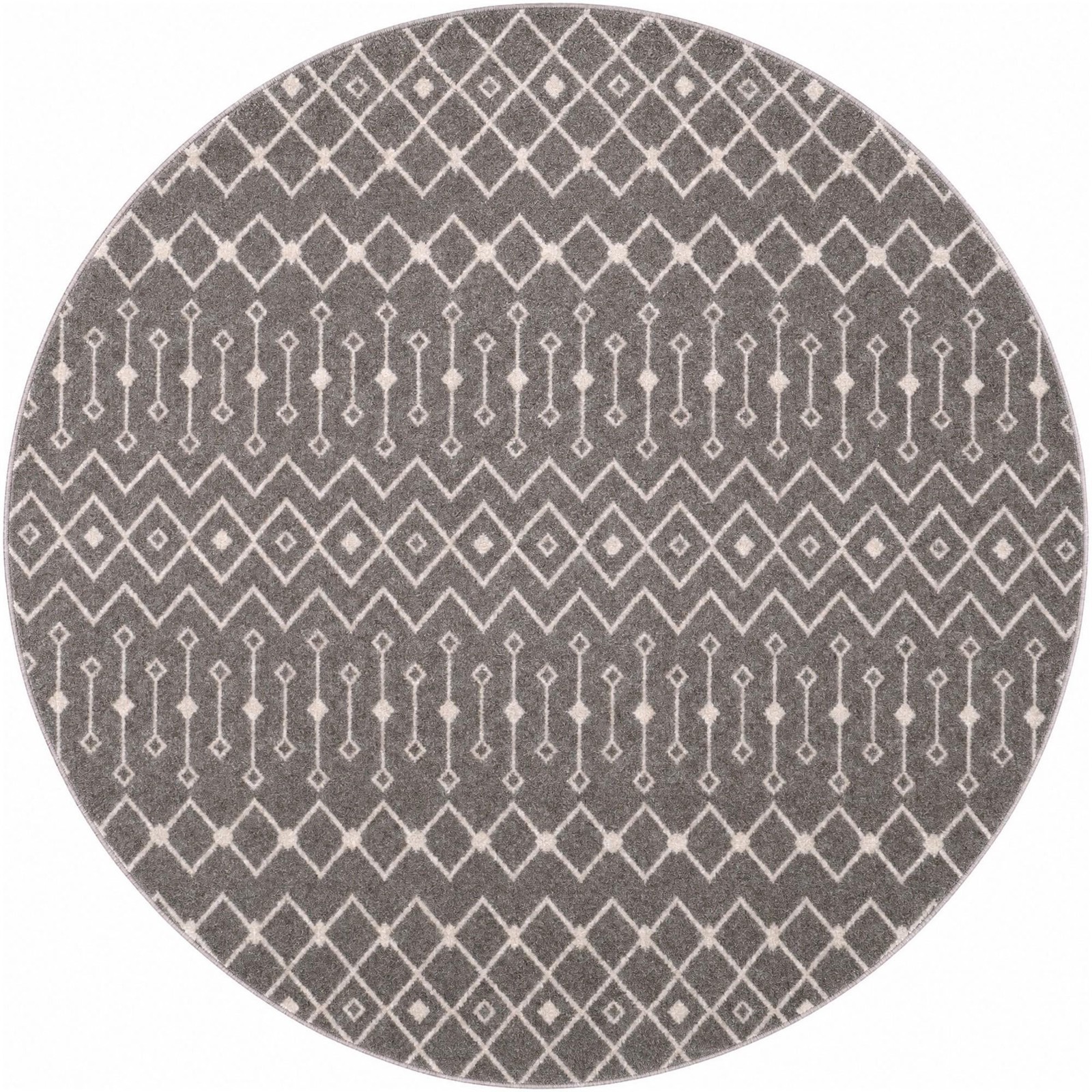 10' x 10' Boswell · Geometric rug, gray and ivory