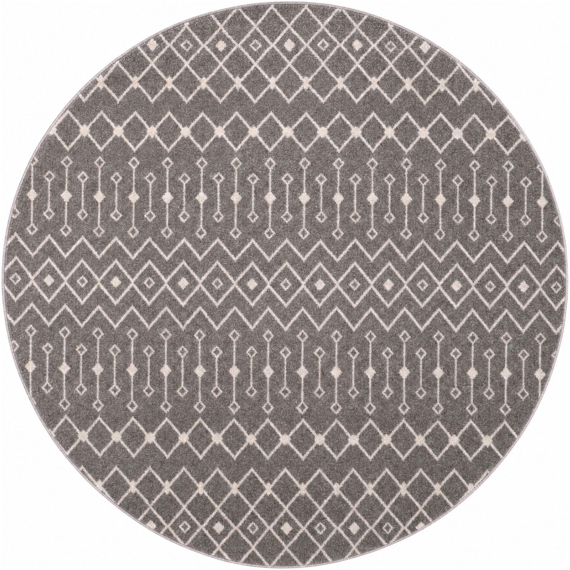 10' x 10' Boswell · Geometric rug, gray and ivory