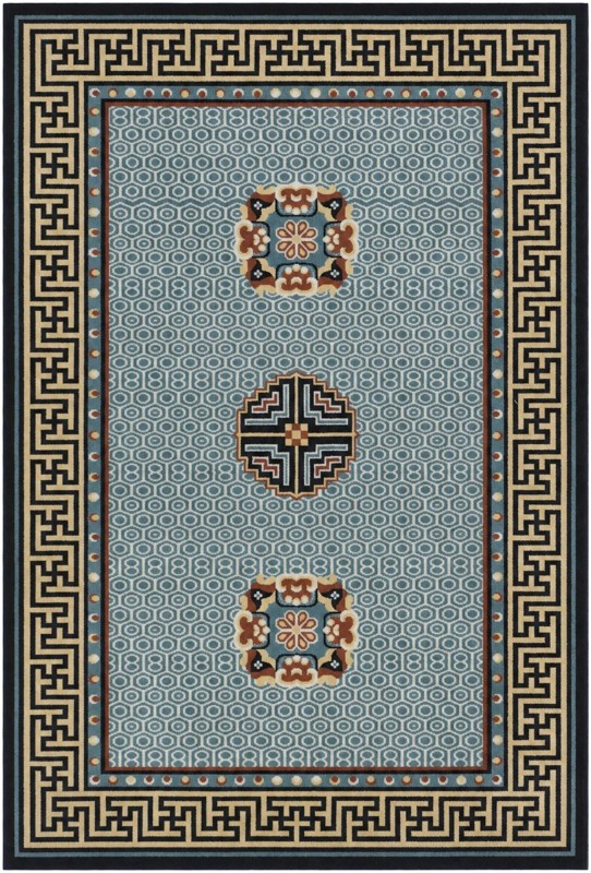 Driggs · Border rug, light blue