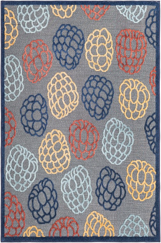 5' x 7' 7 Easton · Geometric Outdoor Rug, gray and multicolor