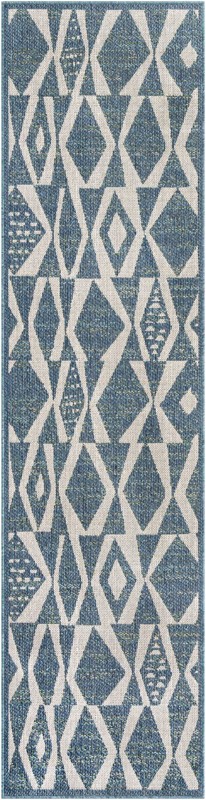 2' 7 x 10' Casper · Diamond Outdoor Rug, blue
