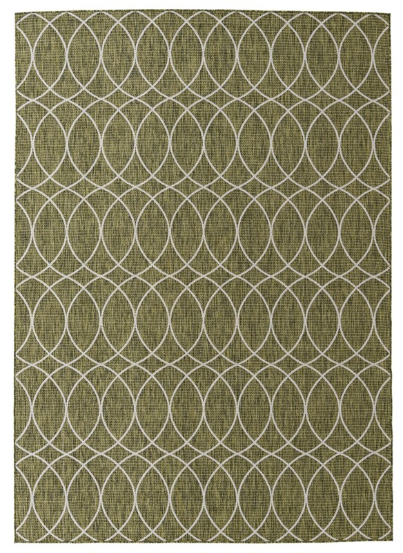 7' 10 x 11' Atkins · Geometric Outdoor Rug, green
