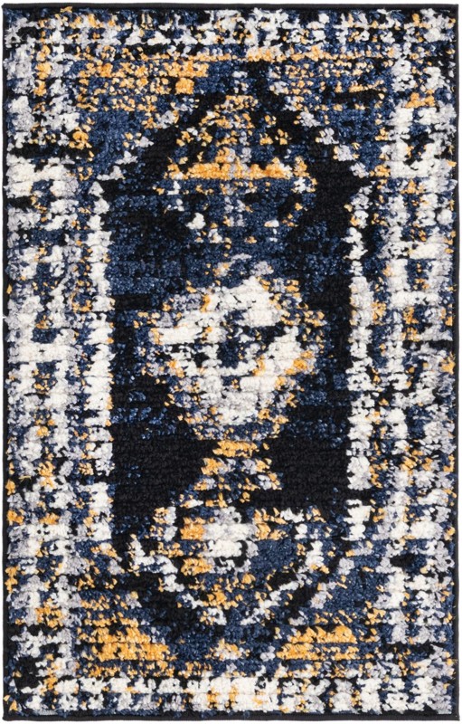 2' x 3' Corbin · Border rug, blue