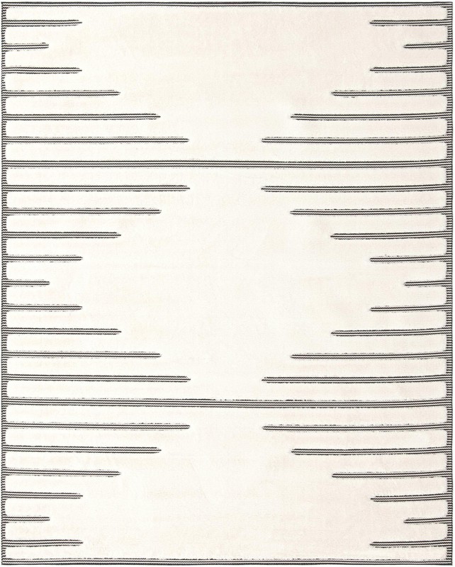 7' 10 x 10' Hibbert · Abstract rug, ivory white