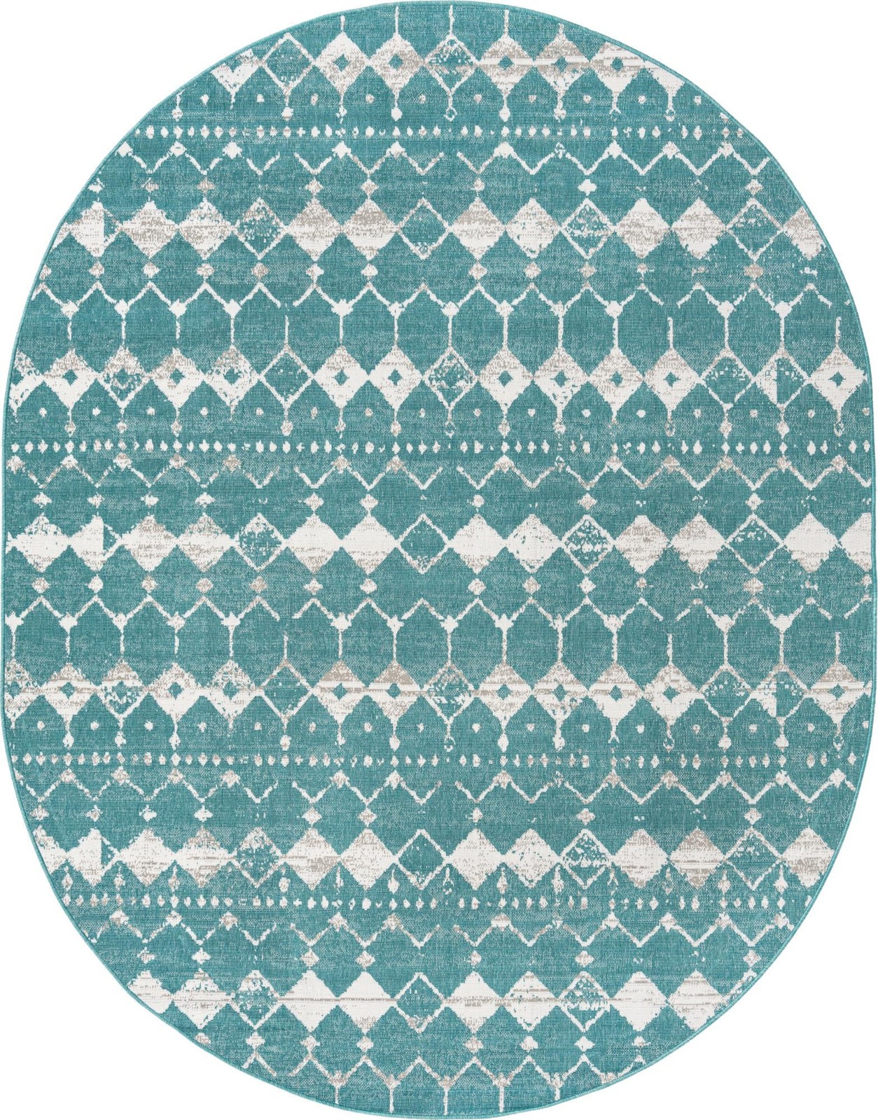 7' 10 x 10' Stowe · Diamond Outdoor Rug, teal