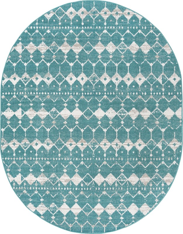 7' 10 x 10' Stowe · Diamond Outdoor Rug, teal