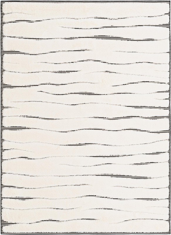 5' x 7' Villiers · Border rug, ivory white