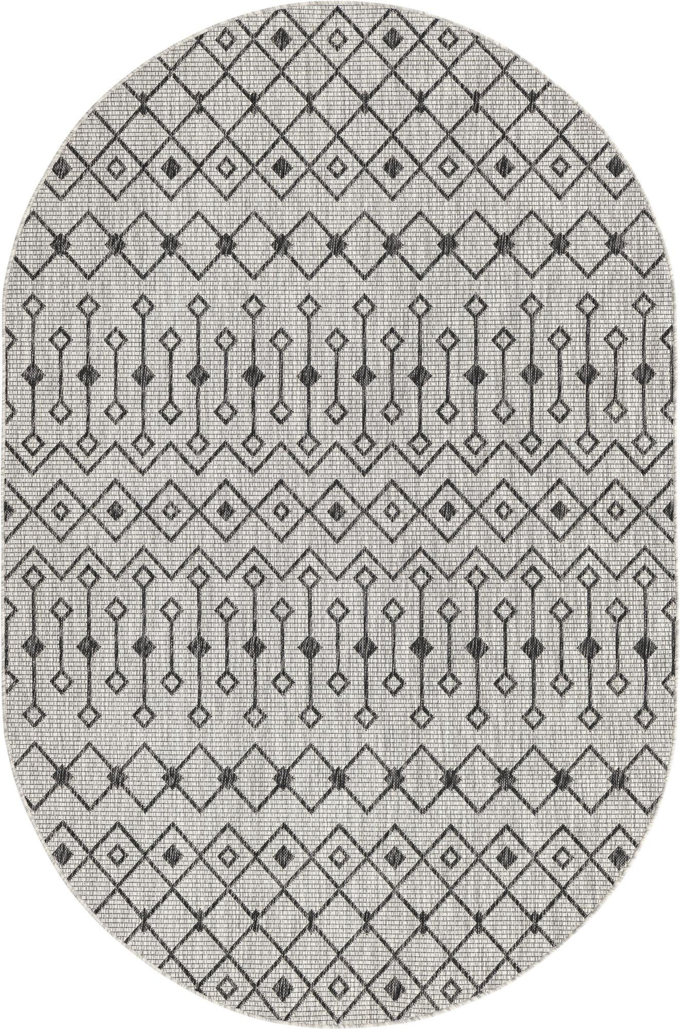 5' 3 x 8' Kearney · Diamond Outdoor Rug, gray