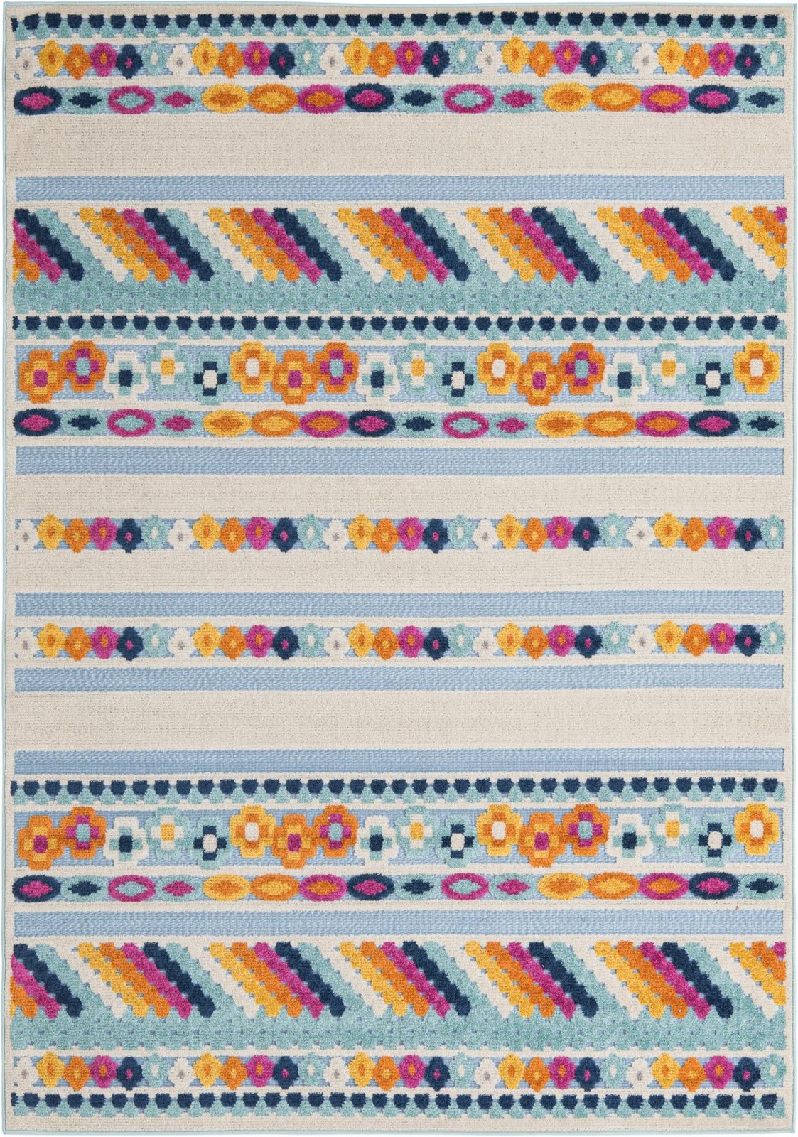 6' x 9' Tanner · Geometric Outdoor Rug, blue