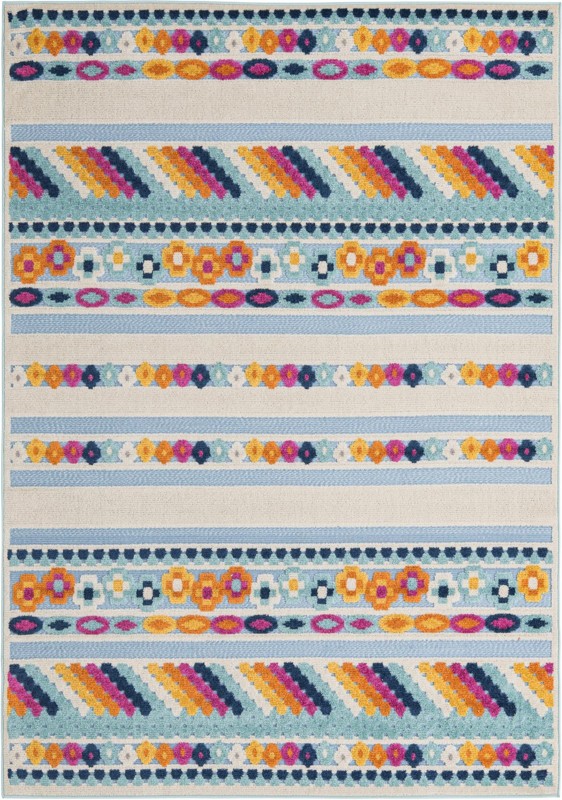 6' x 9' Tanner · Geometric Outdoor Rug, blue