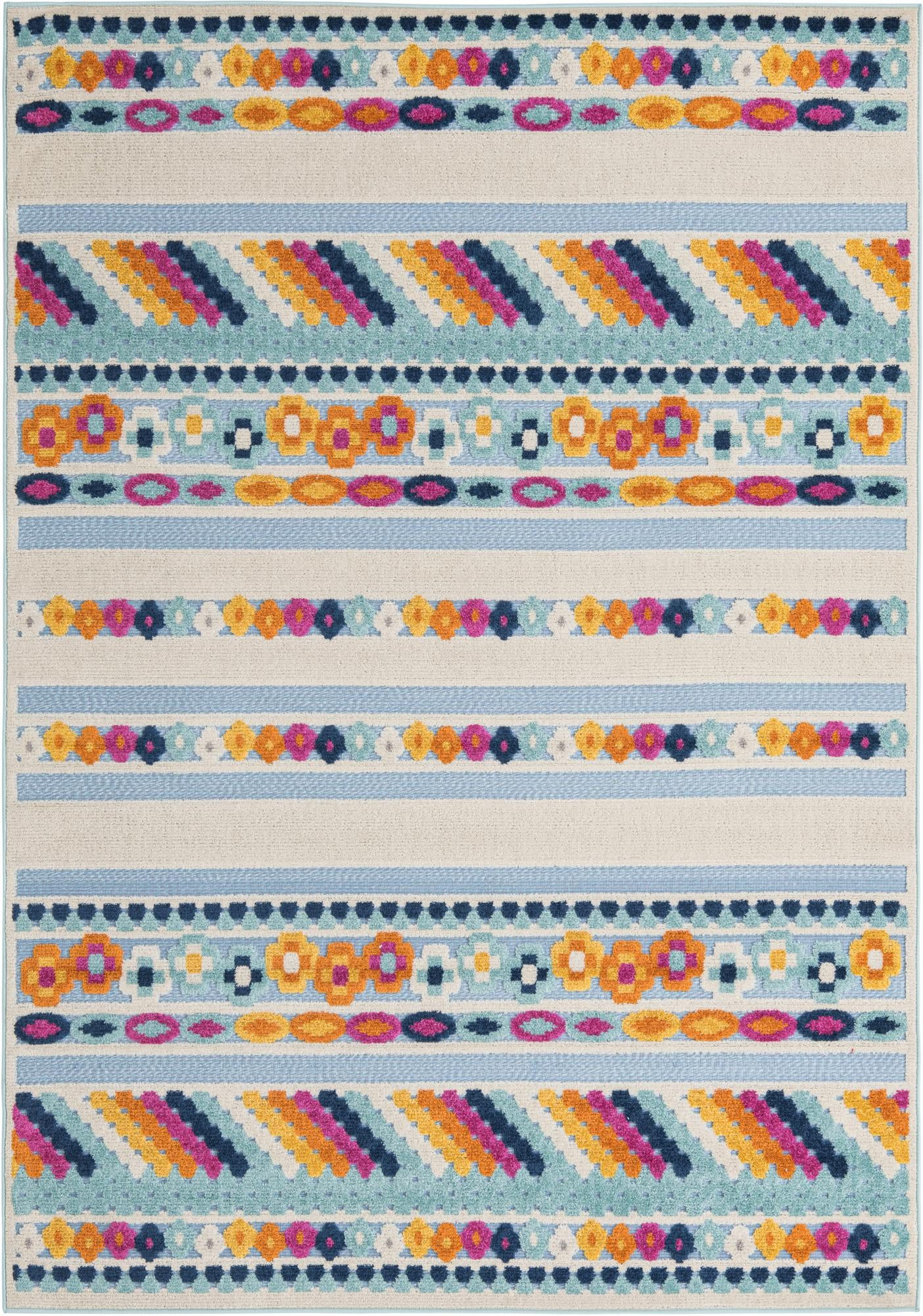 6' x 9' Tanner · Geometric Outdoor Rug, blue