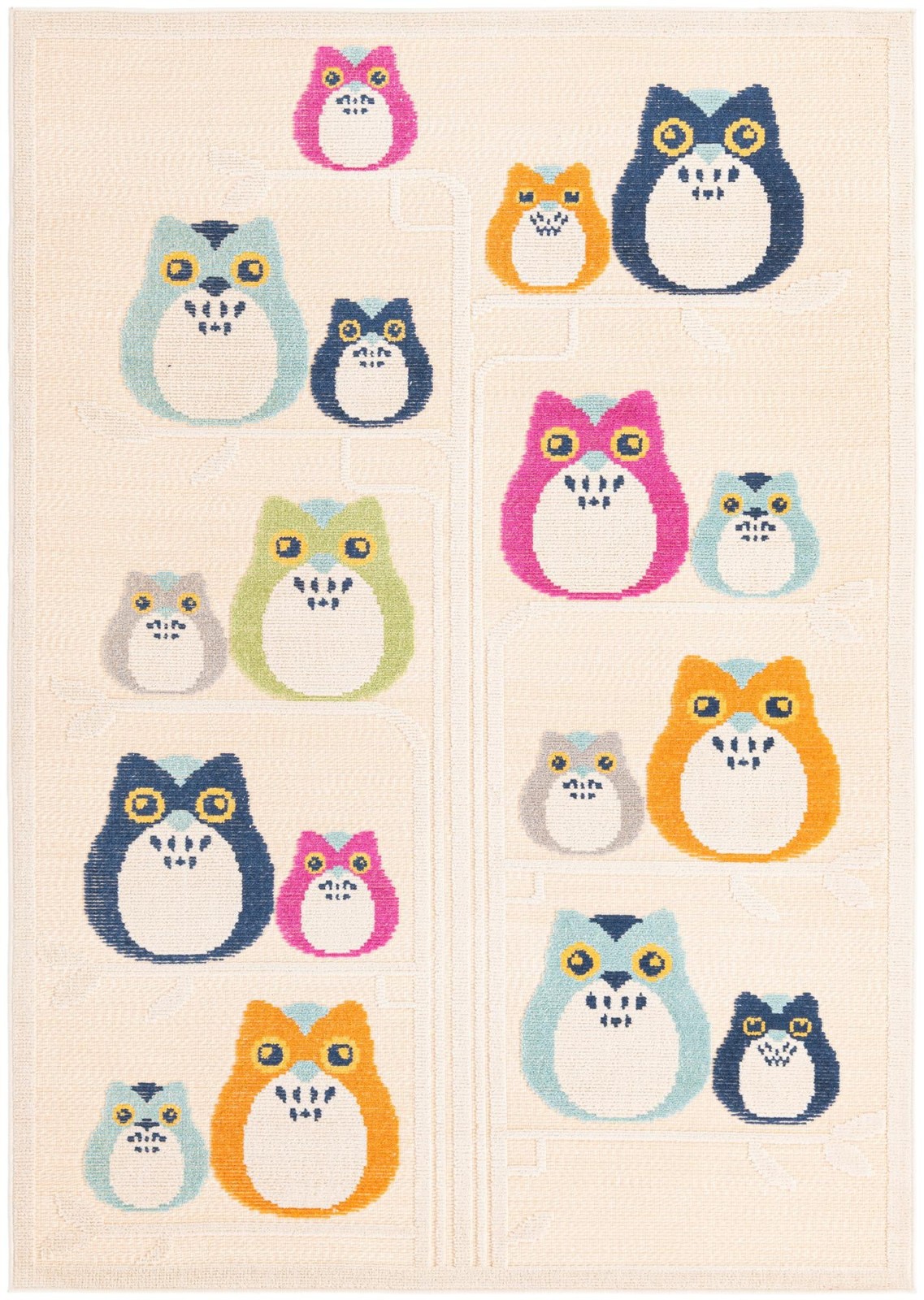 5' 3 x 7' 7 Easton · Owl Outdoor Rug, beige and multicolor