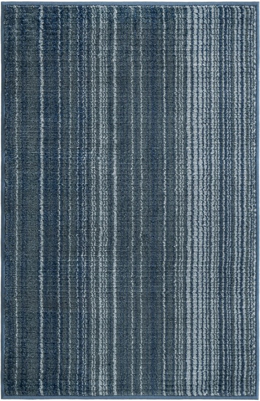 2' 2 x 3' Jagger · Striped rug, blue and gray