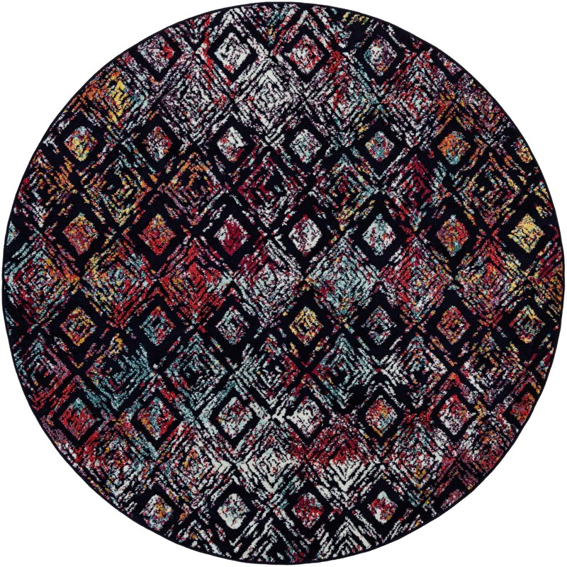 7' 10 x 7' 10 Whimbrel · Diamond rug, multi