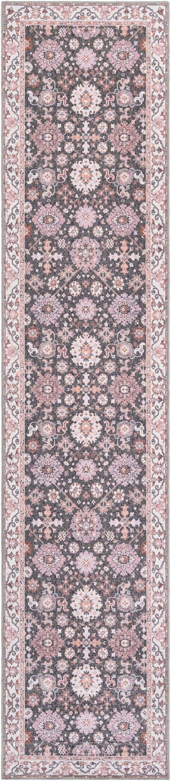 2' 7 x 12' Carden · Border Washable Rug, gray
