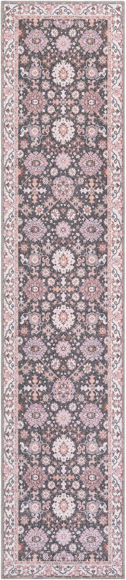 2' 7 x 12' Carden · Border Washable Rug, gray