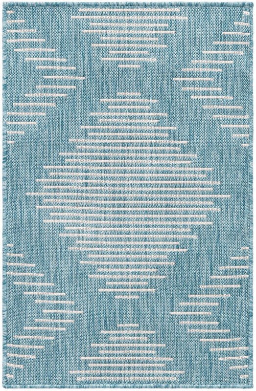 Harlow · Diamond Outdoor Rug, light aqua