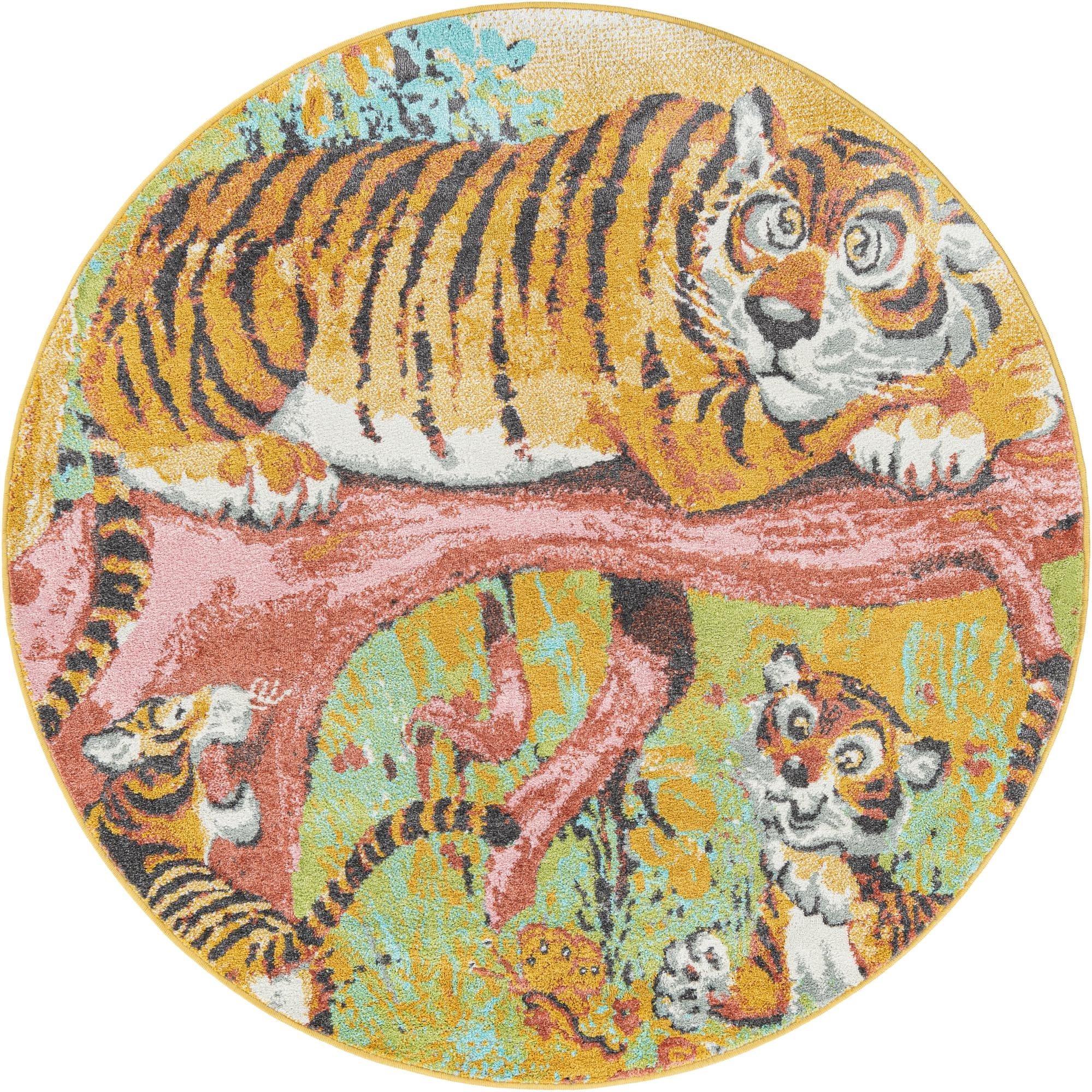 6' 1 x 6' 1 Harbor · Animal print rug, multi