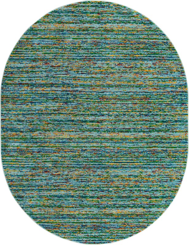 7' 10 x 10' Thackeray · Lines rug, aqua
