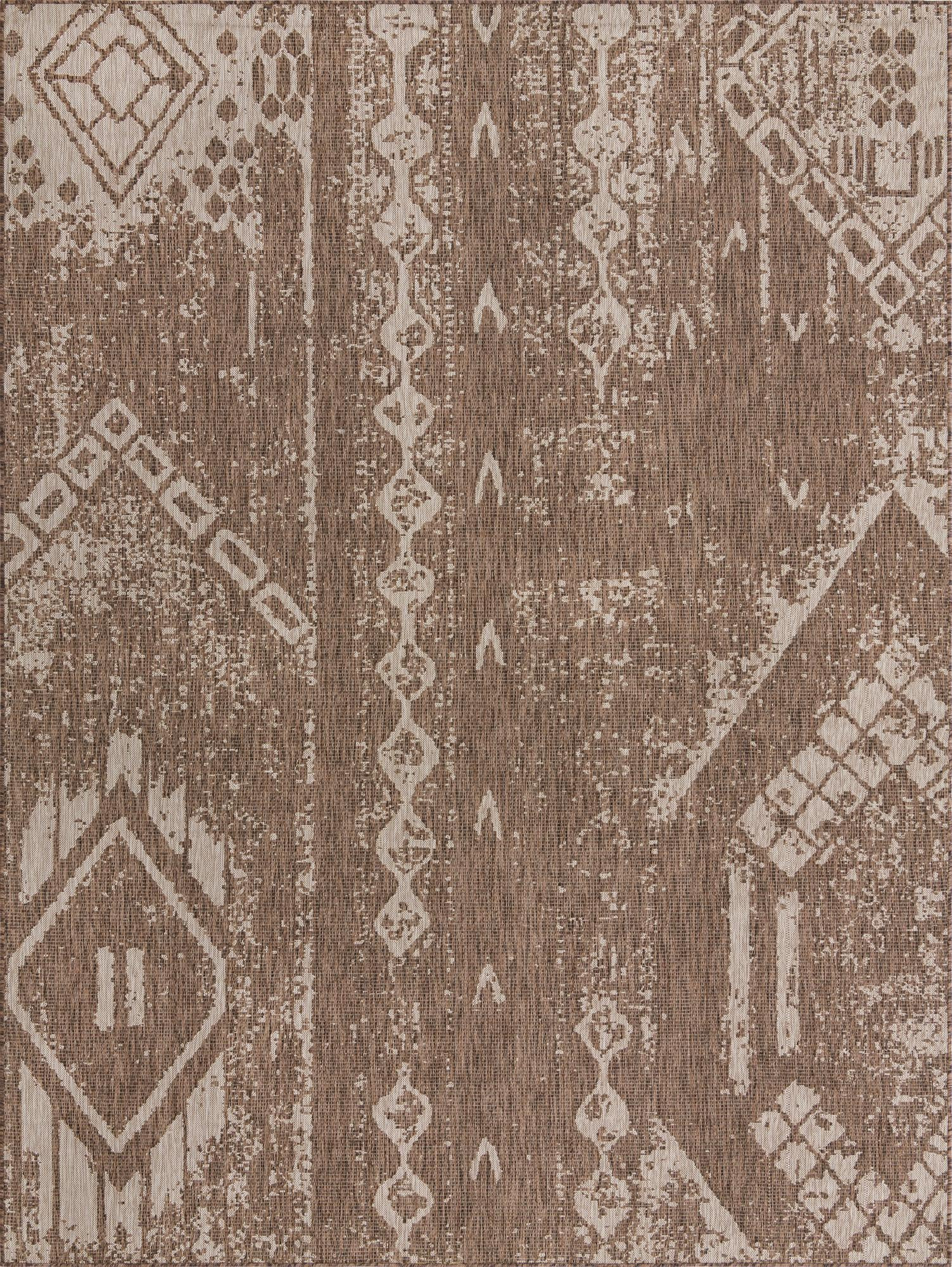 9' x 12' Wildman · Diamond Outdoor Rug, brown