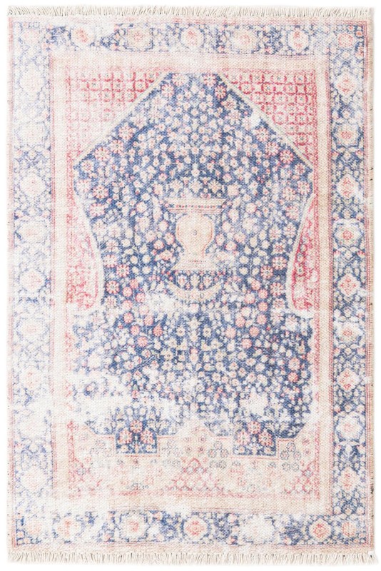 2' x 3' 1 Ruidoso · Border rug, navy blue