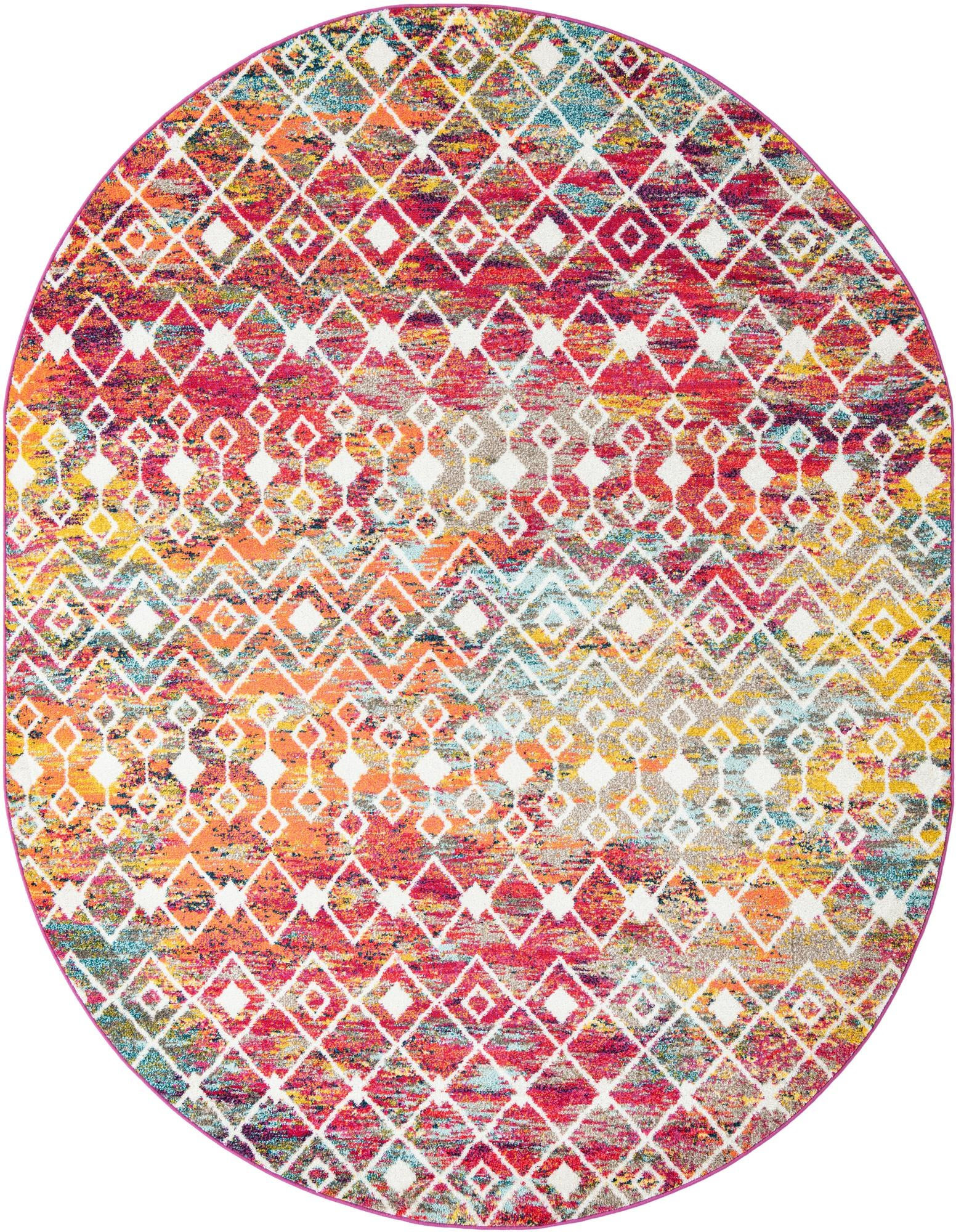 7' 10 x 10' Boswell · Diamond rug, multi