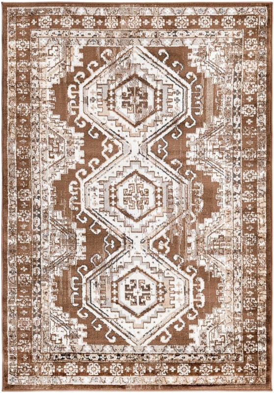 Harmon · Border rug, brown