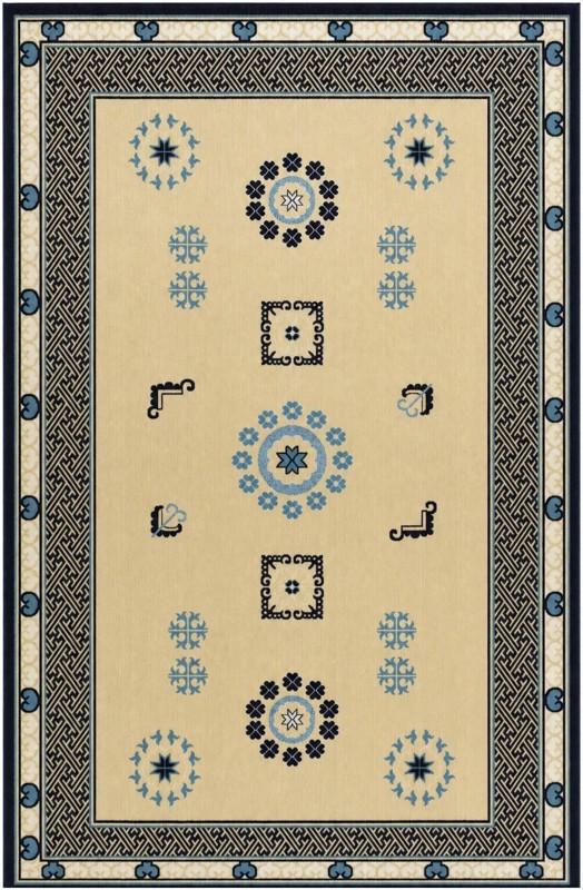 Quaid · Border rug, cream