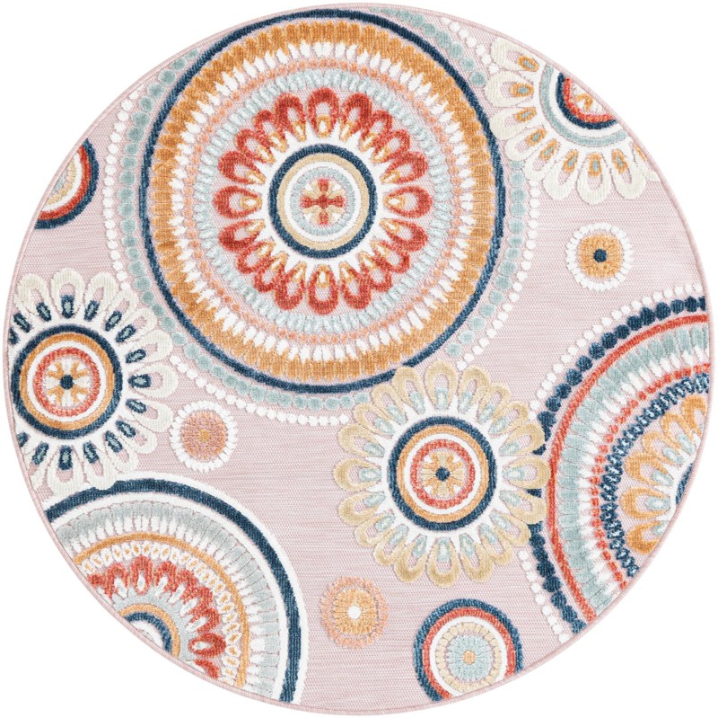 Whitefish · Geometric Outdoor Rug, pink