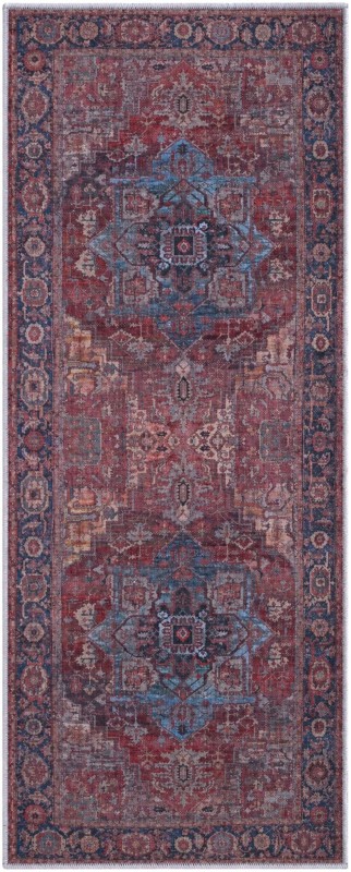 Rathbone · Medallion rug, rust and blue