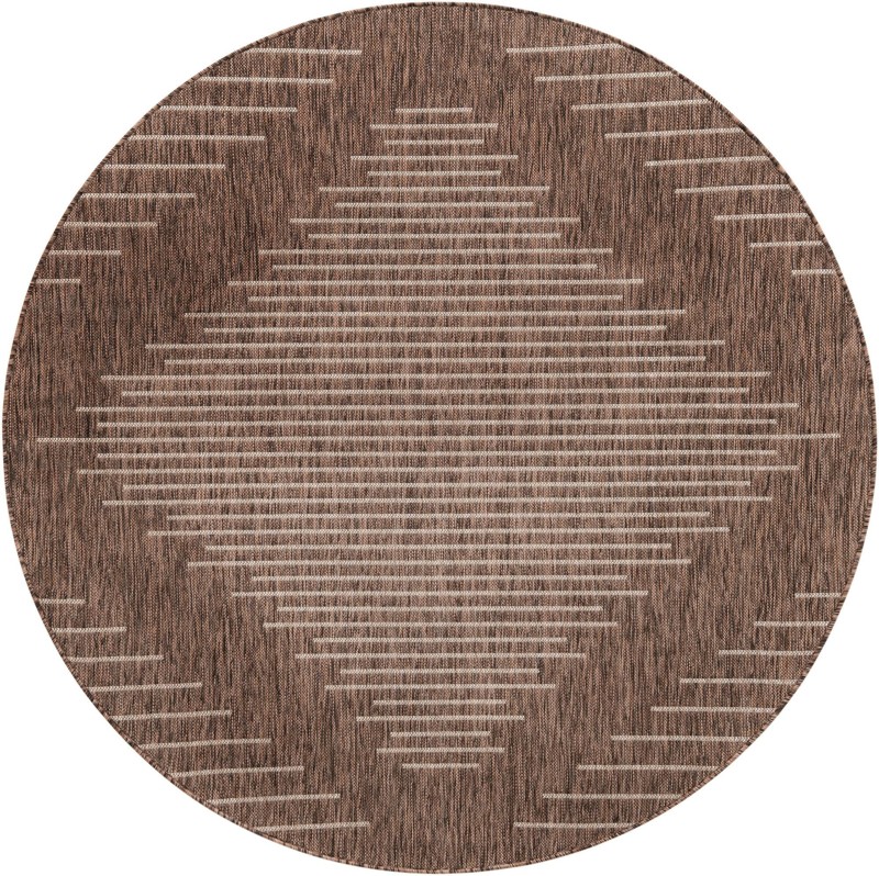 6' x 6' Harlow · Diamond Outdoor Rug, brown
