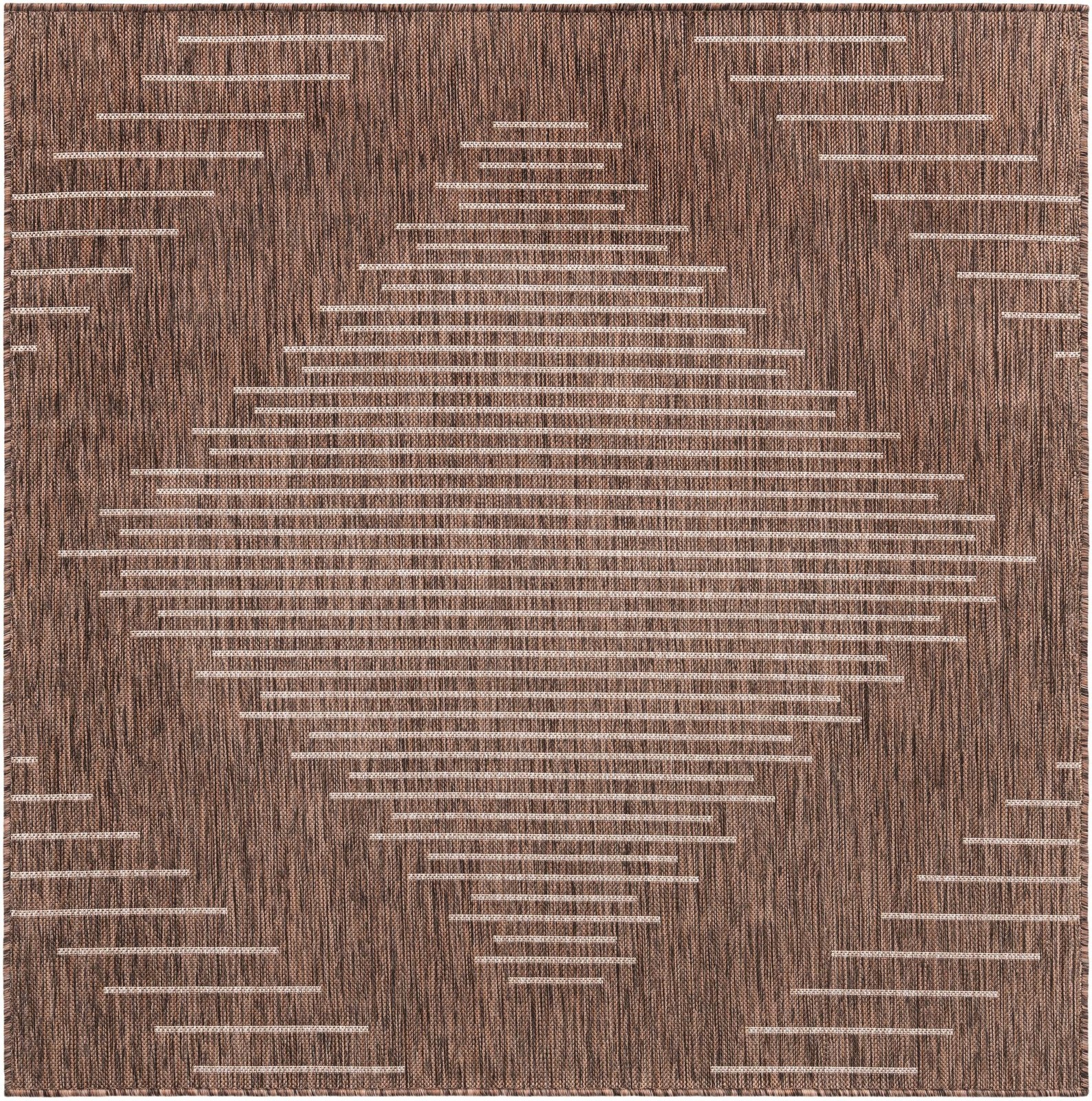 5' 3 x 5' 3 Harlow · Diamond Outdoor Rug, brown