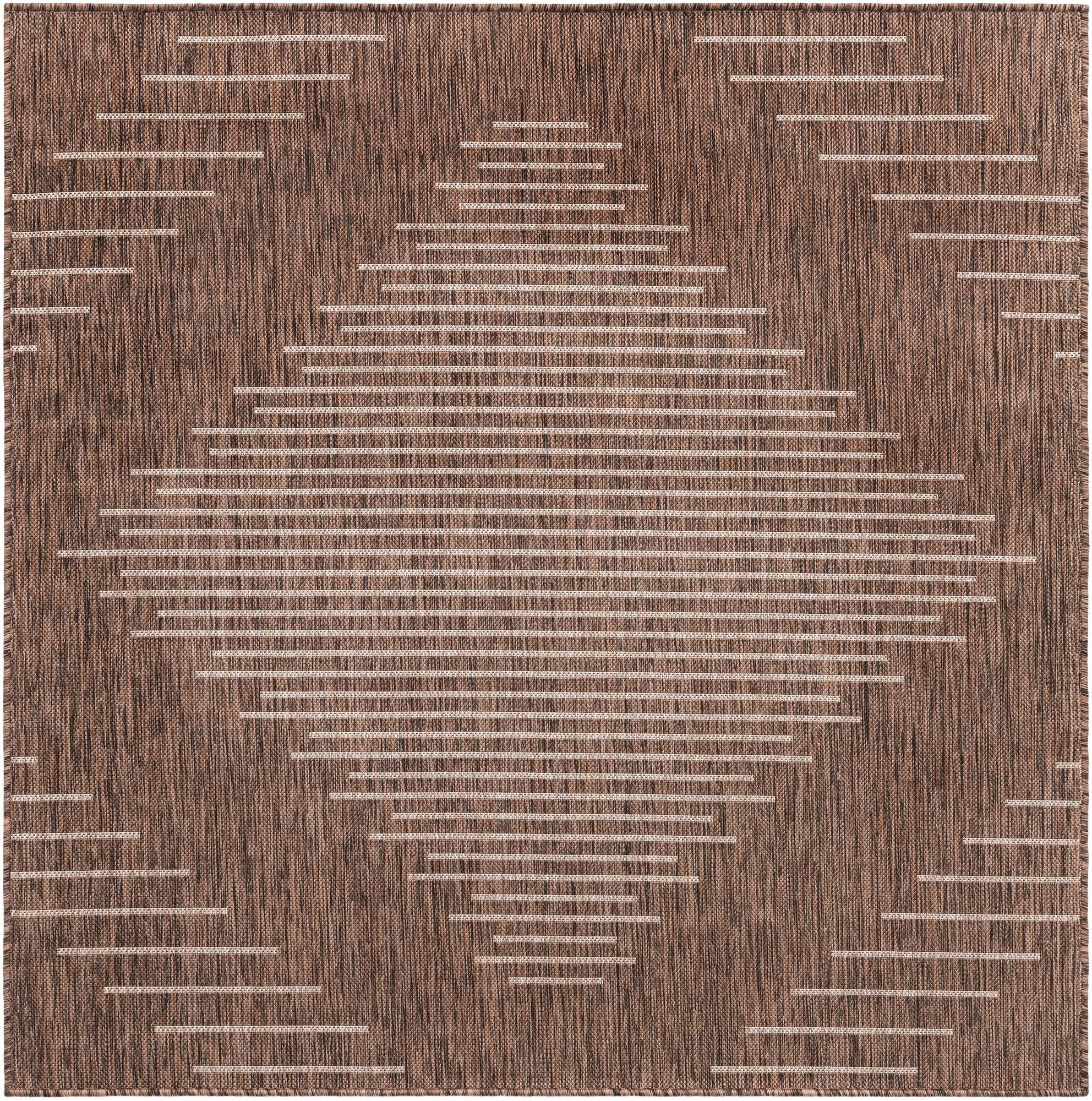5' 3 x 5' 3 Harlow · Diamond Outdoor Rug, brown