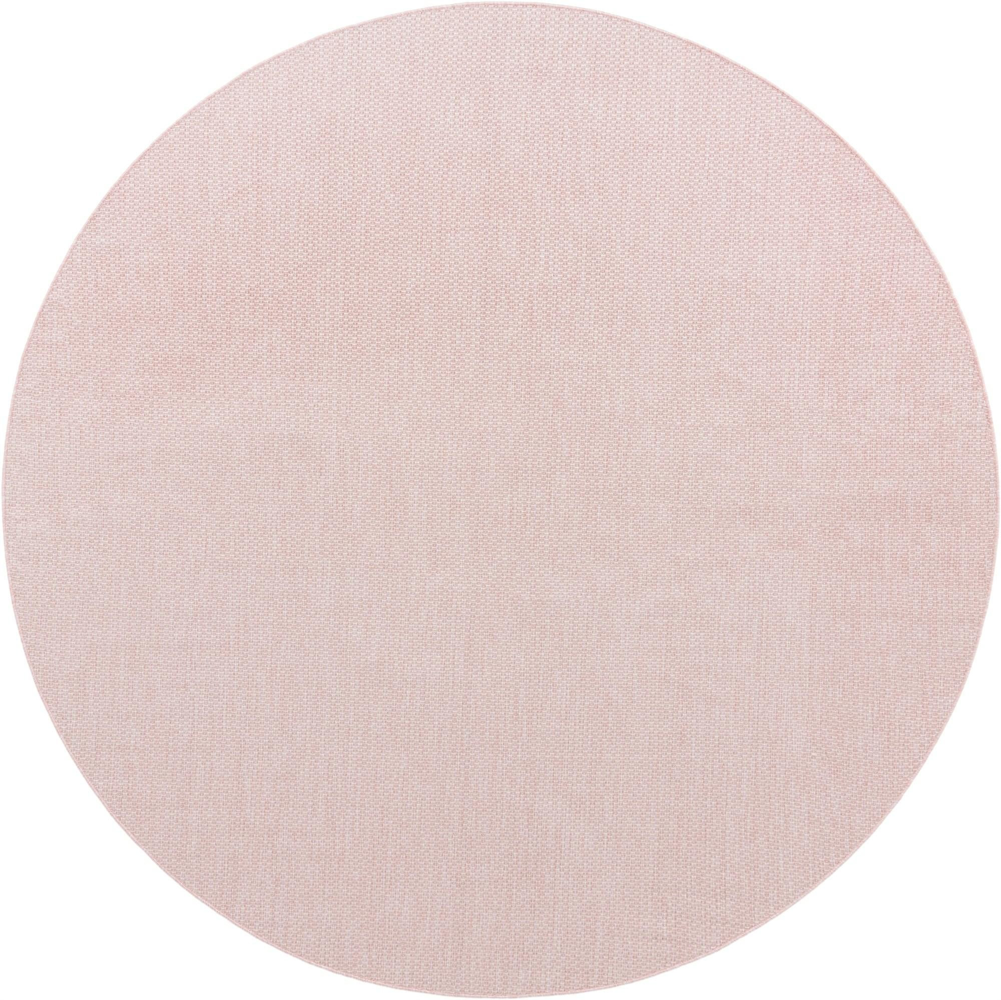 10' 8 x 10' 8 Fanshawe · Solid Outdoor Rug, whisper pink and ivory