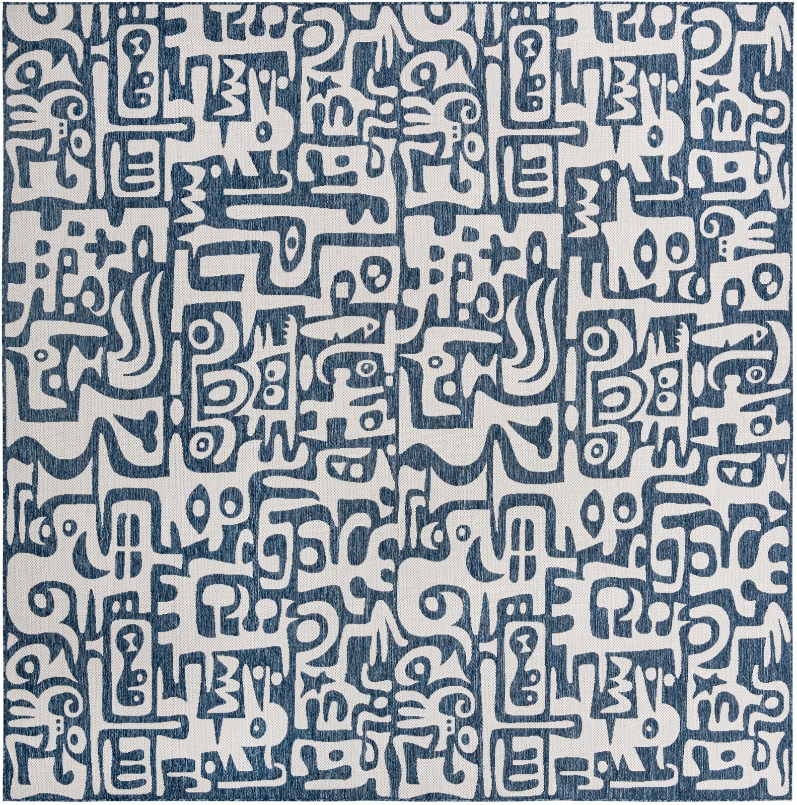 13' x 13' Hungerford · Abstract Outdoor Rug, blue