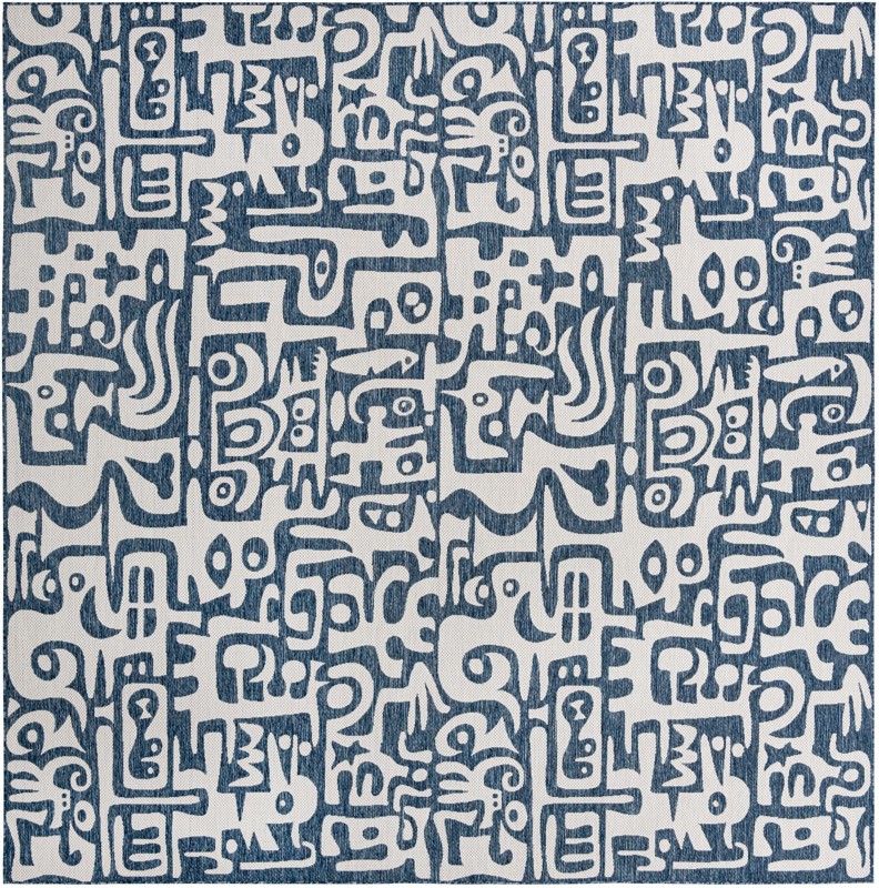 13' x 13' Hungerford · Abstract Outdoor Rug, blue