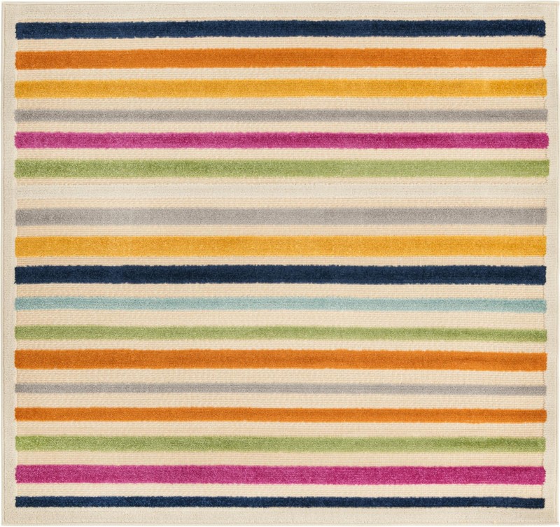 Wesley · Striped Outdoor Rug, beige