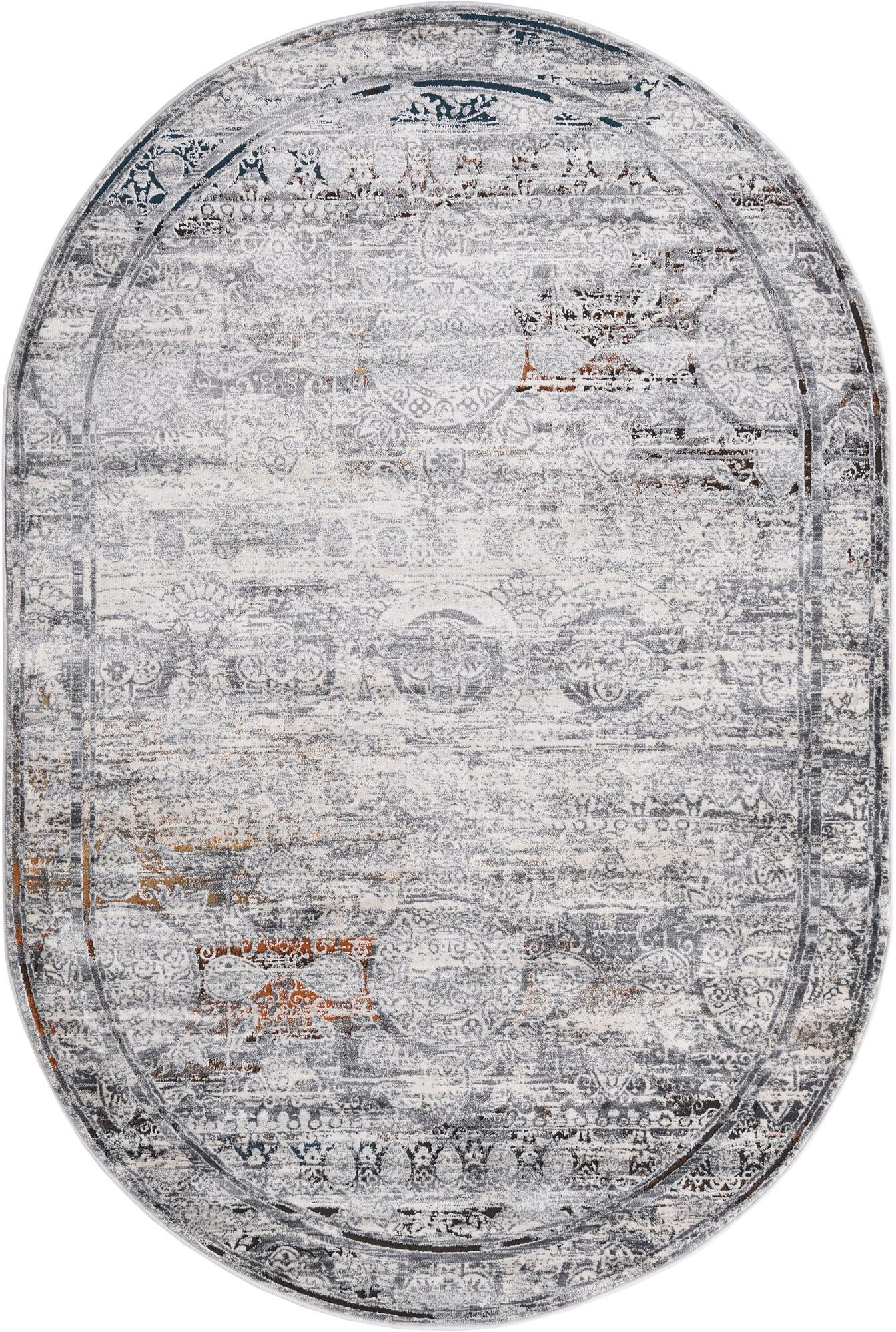 5' 3 x 8' Thrupp · Border rug, multi