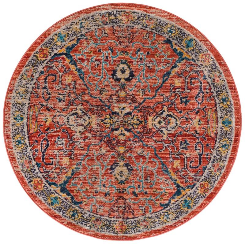 Sedgwick · Medallion rug, brick red and blue