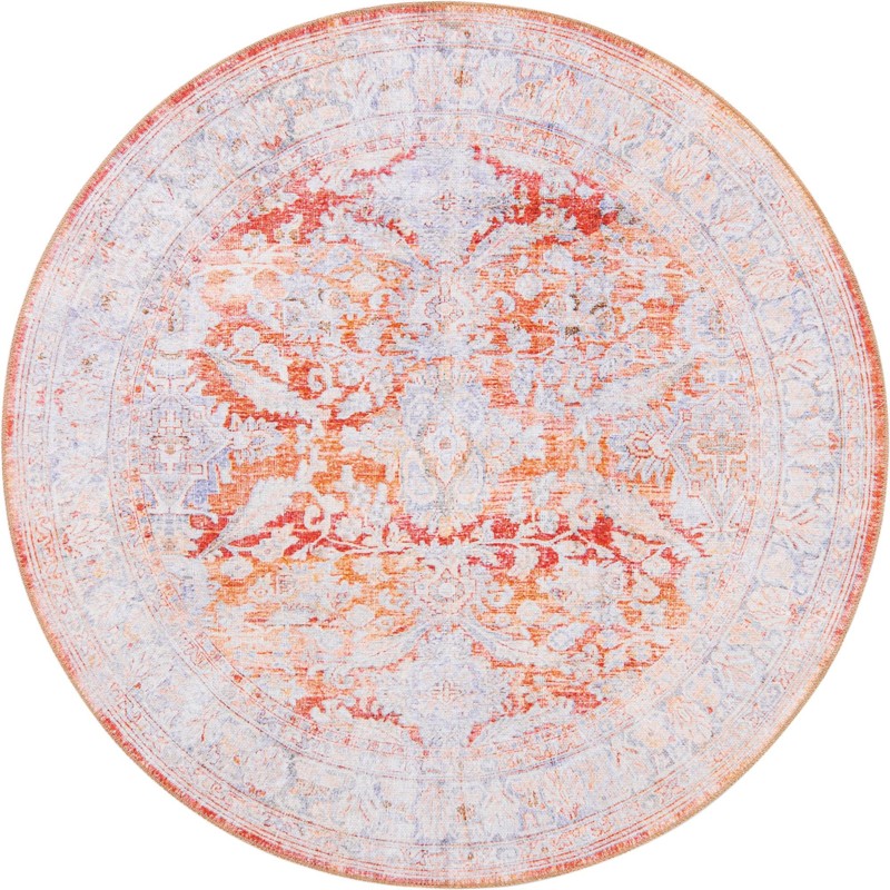 3' 6 x 3' 6 Augusta · Border Washable Rug, rustred