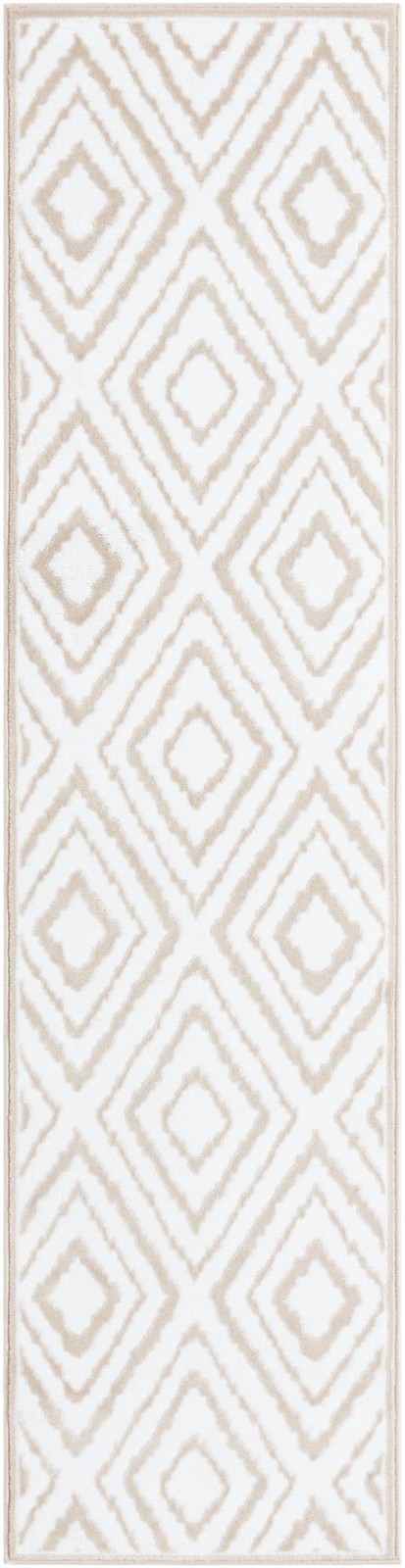2' x 8' Brattleboro · Diamond rug, snow white