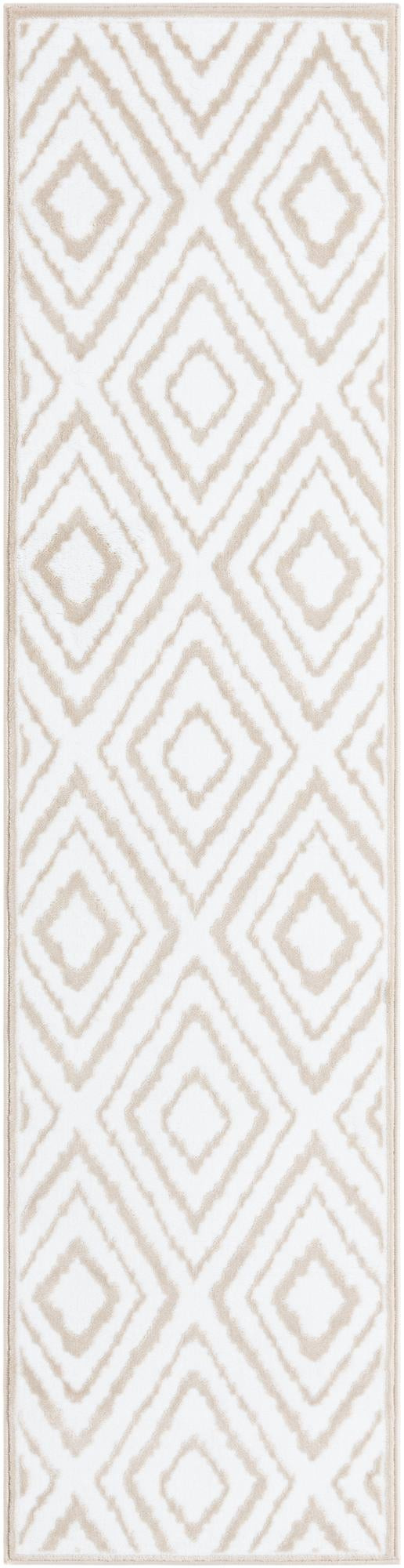 2' x 8' Brattleboro · Diamond rug, snow white