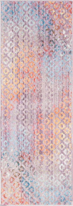 2' x 6' Farley · Geometric rug, lilac and multi