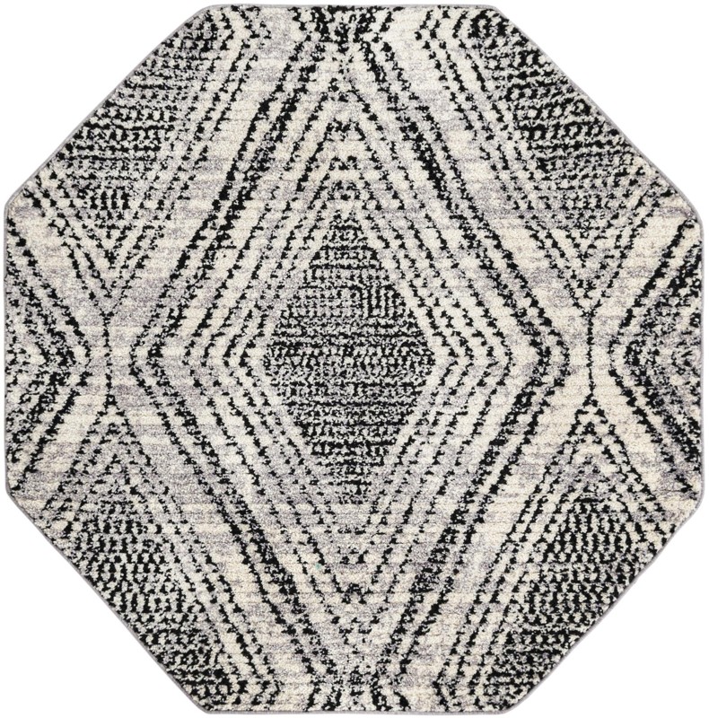 Wadsworth · Diamond rug, black and white
