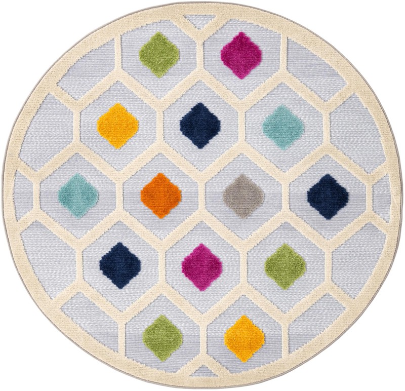 5' 3 x 5' 3 Raleigh · Diamond Outdoor Rug, gray