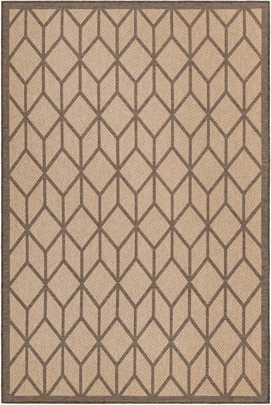 6' x 9' Ogden · Geometric diamond rug, natural and brown