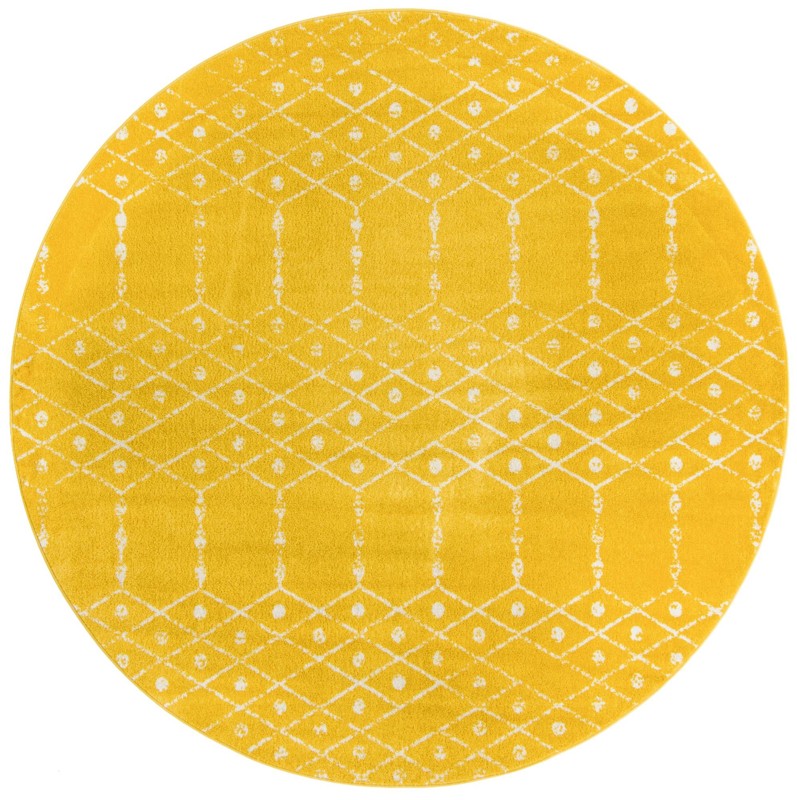 7' 10 x 7' 10 Newcomb · Diamond rug, yellow