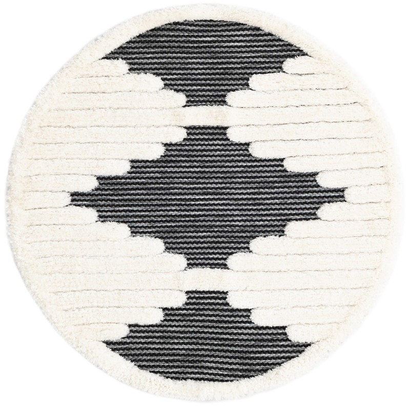 Hibbert · Geometric lines rug, gray and ivory